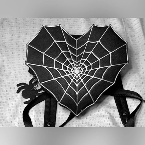 MAD Engine Handbags - MAD Engine — Heart Spider Web Backpack